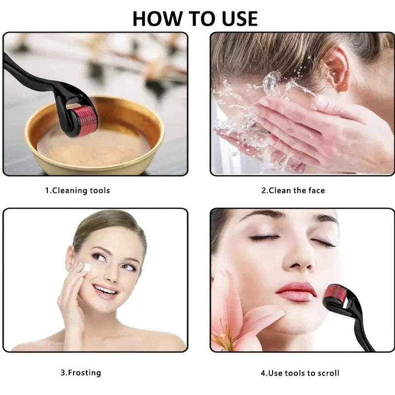 0.25 mm Titanium Derma Roller Facial Skincare Tool