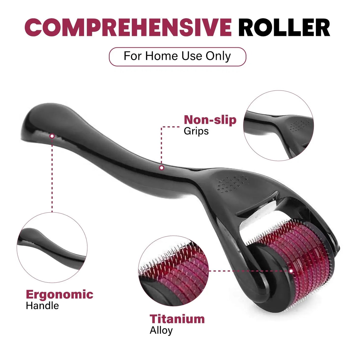 Titanium Microneedle Derma Roller 540 Pin Skin Tool