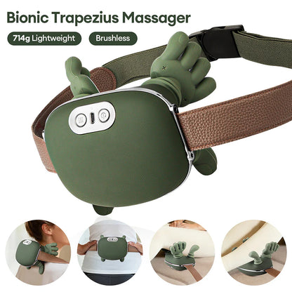 4D Bionic Wireless Neck & Shoulder Massager with Brushless Motor – Shiatsu Cervical Trapezius Kneading Massage Shawl