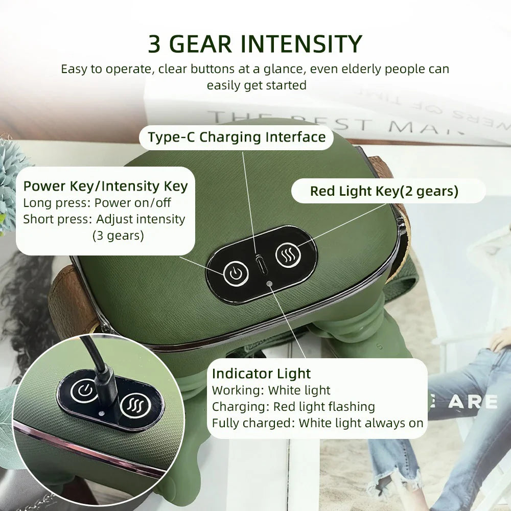 4D Bionic Wireless Neck & Shoulder Massager with Brushless Motor – Shiatsu Cervical Trapezius Kneading Massage Shawl