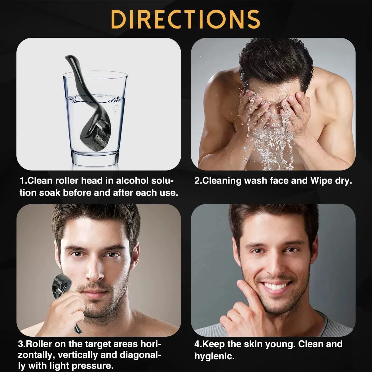540 Needle Derma Roller For Beard And Skin Care