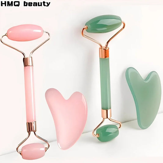 Facial Roller And Gua Sha Set For Skincare Massage