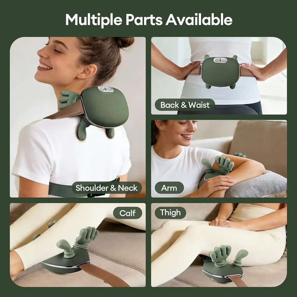 4D Bionic Wireless Neck & Shoulder Massager with Brushless Motor – Shiatsu Cervical Trapezius Kneading Massage Shawl