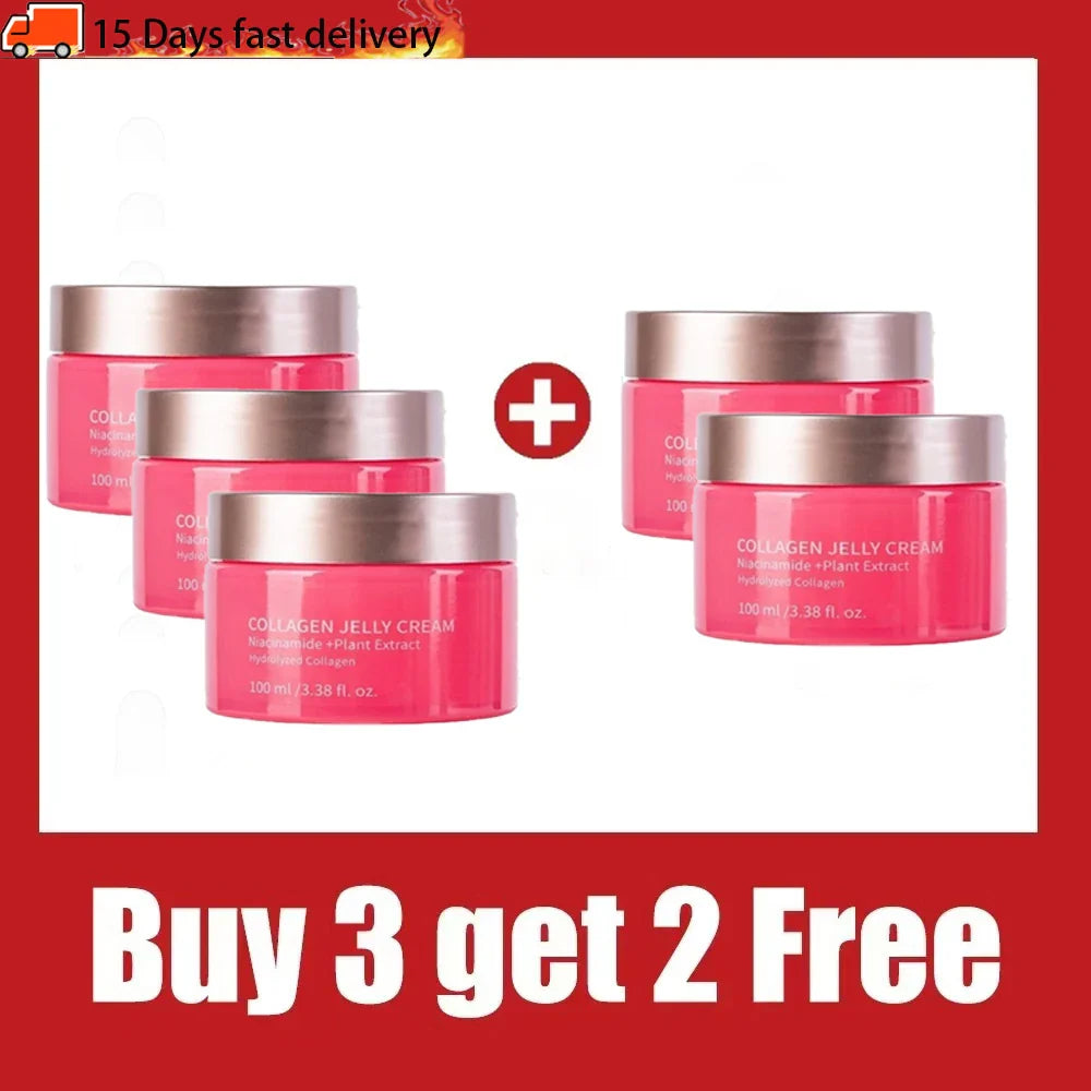 Collagen & Niacinamide Jelly Cream - Korean Moisturizer, Brightens, Minimizes Pores, 100g NEW 2026